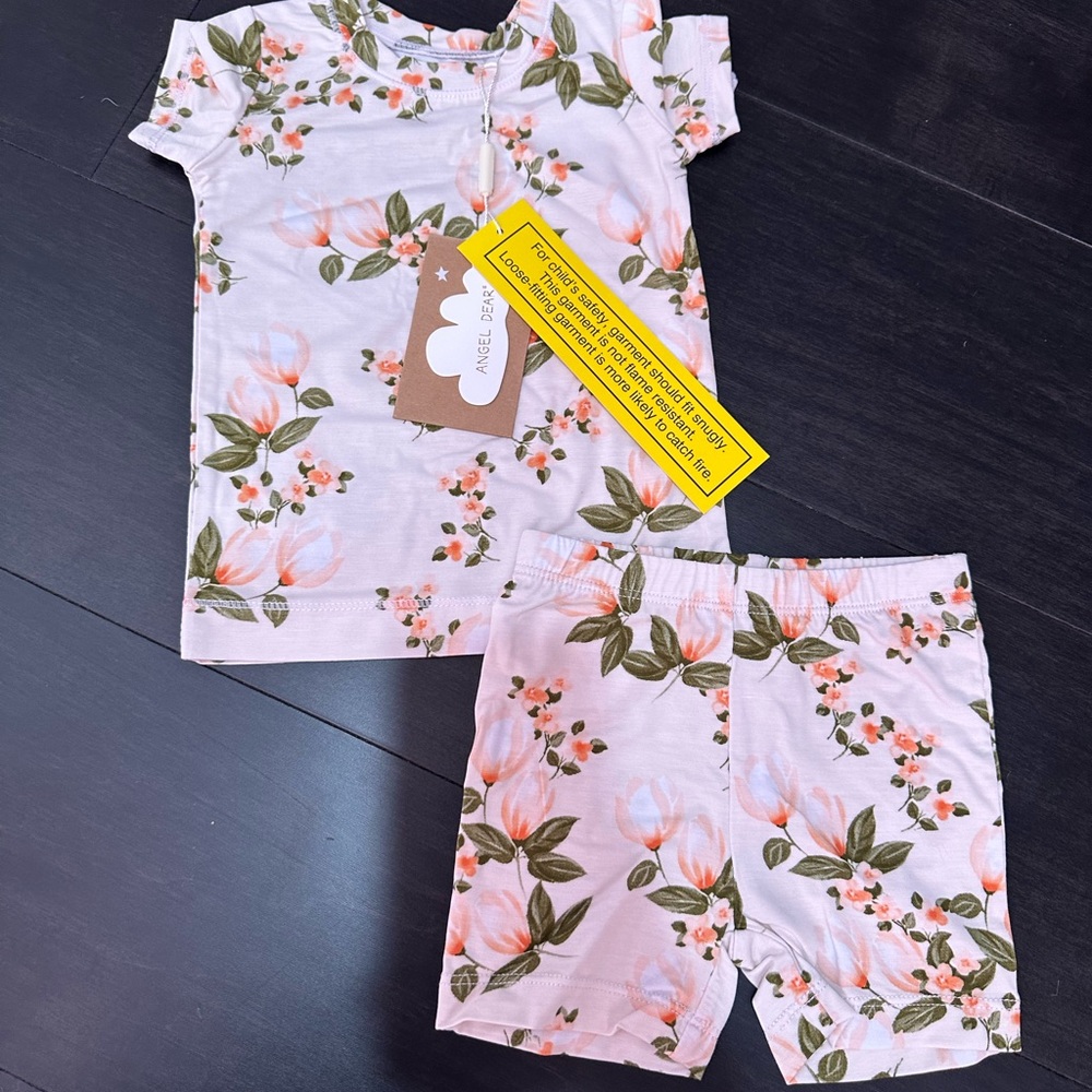 Angel Dear Loungewear Shorts Set - Floating Magnolia